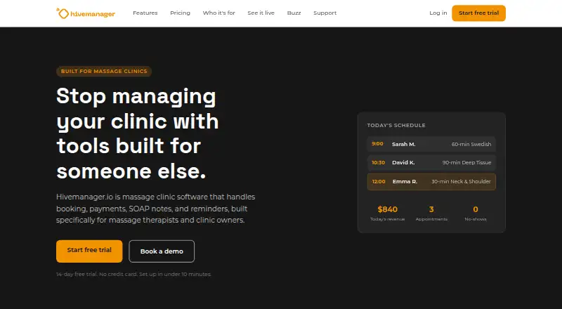 Hivemanager.io's website