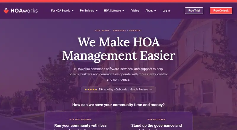 HOAworks's website