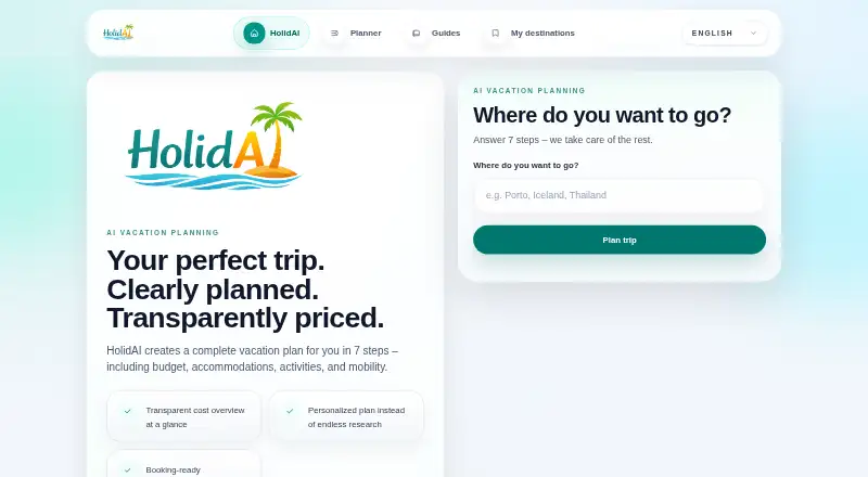 HolidAI's website