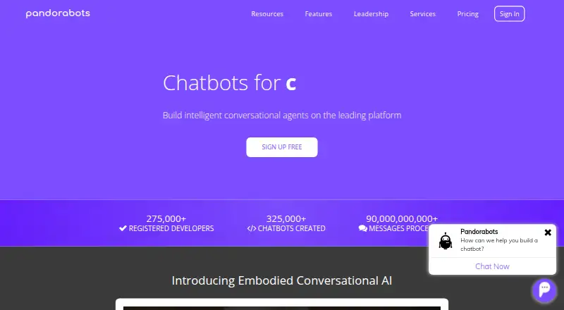 The Pandorabots homepage