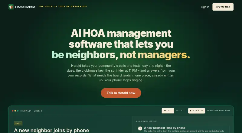 HomeHerald's website