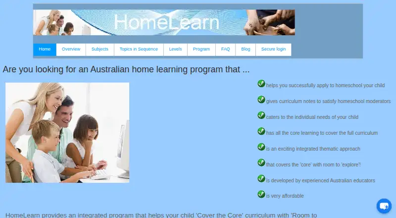 HomeLearn's website