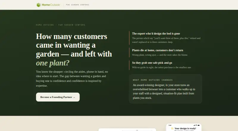 Home Outside Yard Planner's website