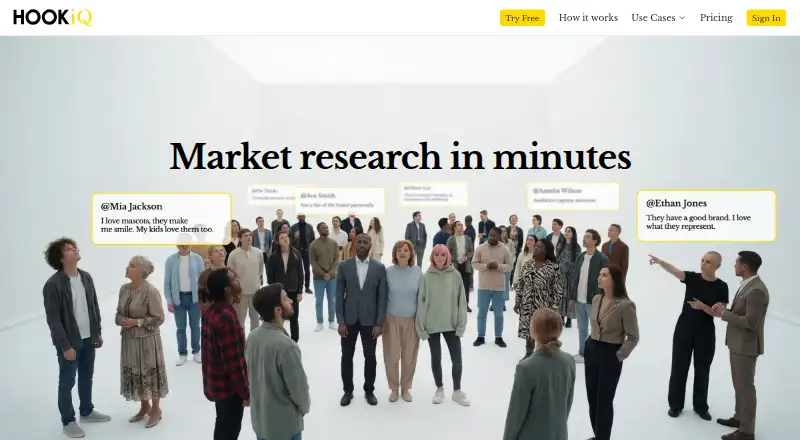 The HOOKiQ homepage
