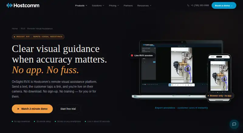 OnSight RVX's website
