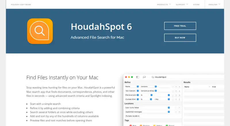 The HoudahSpot homepage
