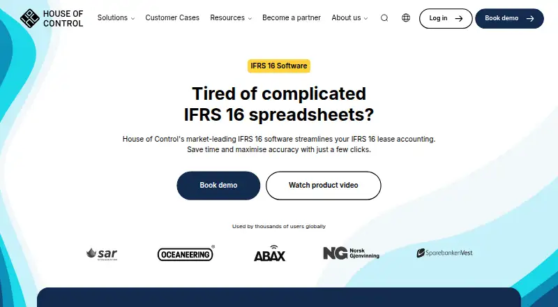 The House of Control IFRS 16 Software homepage