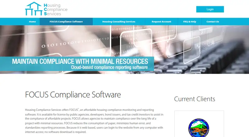FOCUS Compliance Software's website