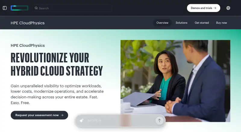 The CloudPhysics homepage