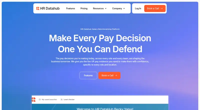 HR Datahub Salary Benchmarking Platform's website