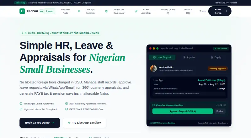 The HRPod homepage