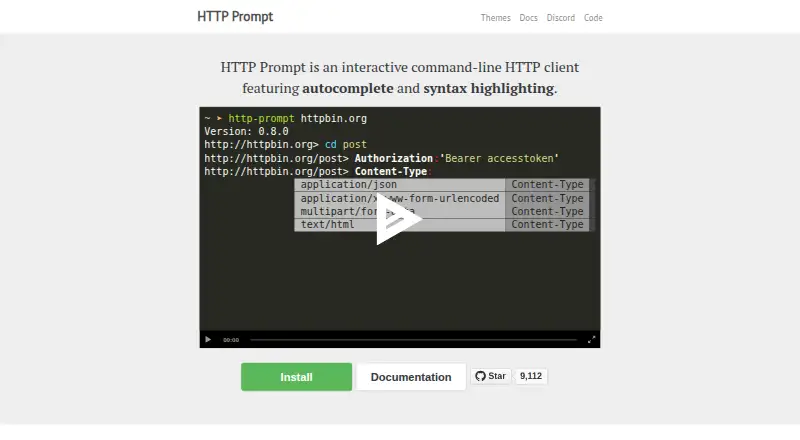 HTTP Prompt's website