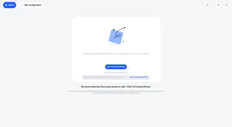 The Rapoo A HUB homepage