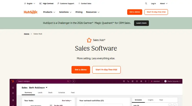 HubSpot Meetings's website