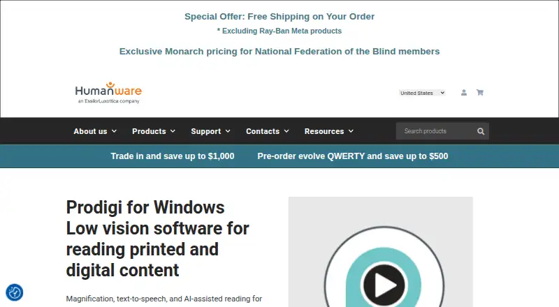Prodigi for Windows's website