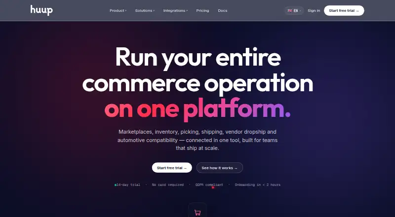 Huup's website