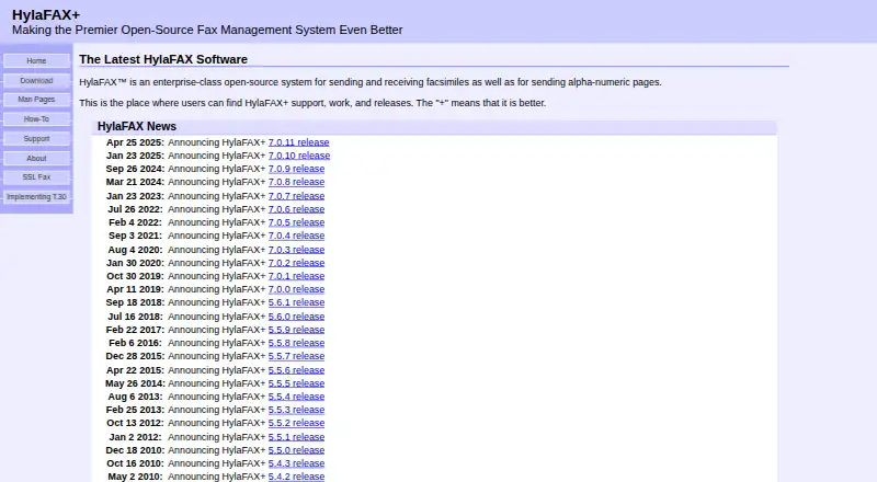HylaFAX+'s website