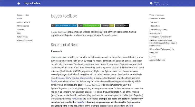 Bayes Toolbox's website