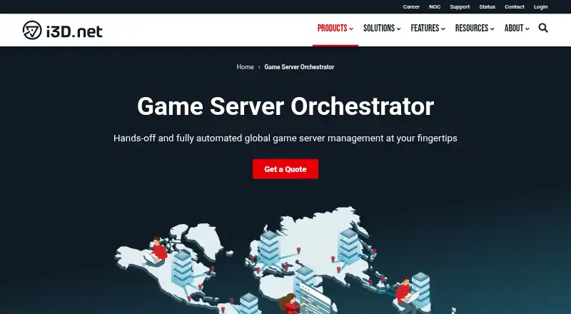 i3D.net Game Server Orchestrator's website