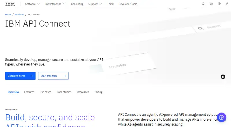 IBM API Connect's website