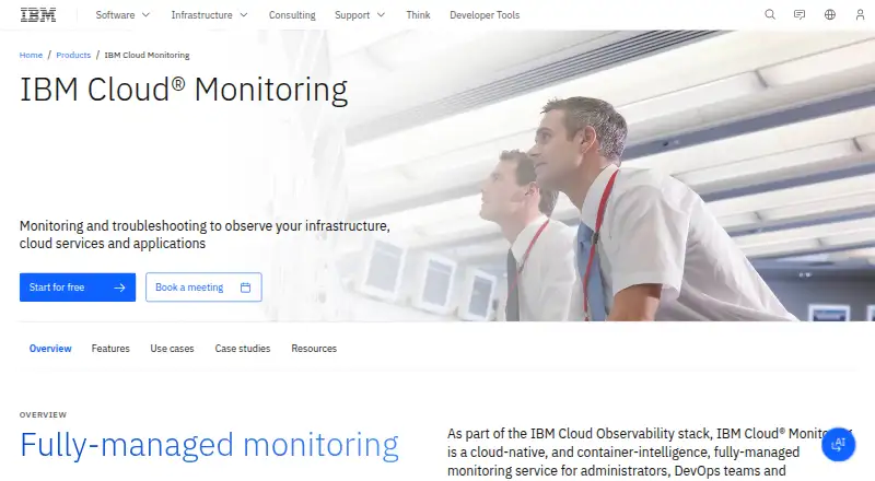 IBM Cloud Monitoring's website