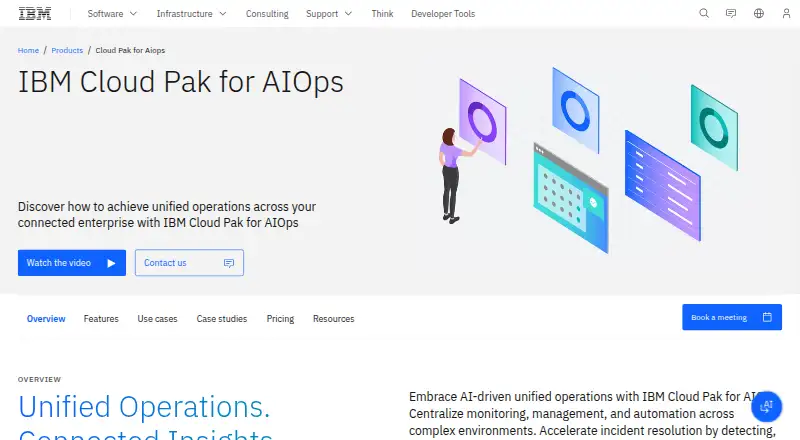IBM Cloud Pak for AIOps's website