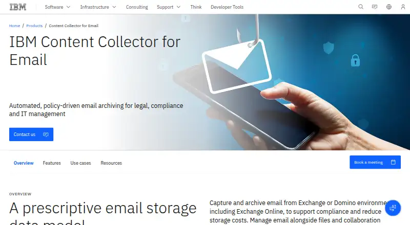 IBM Content Collector for Email's website