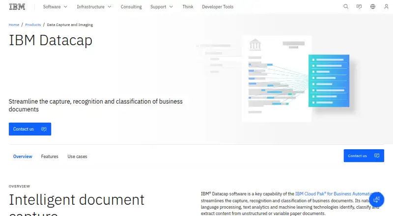 IBM Datacap's website