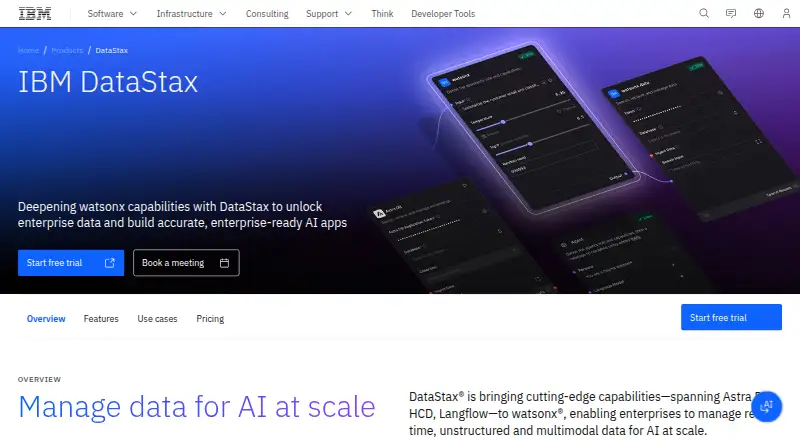 DataStax Astra DB's website