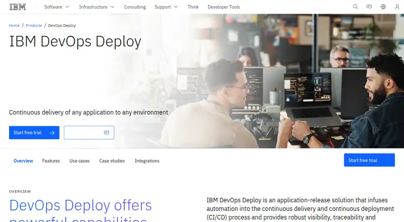 IBM DevOps Deploy's website