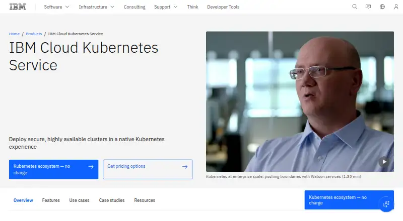 IBM Cloud Kubernetes Service's website