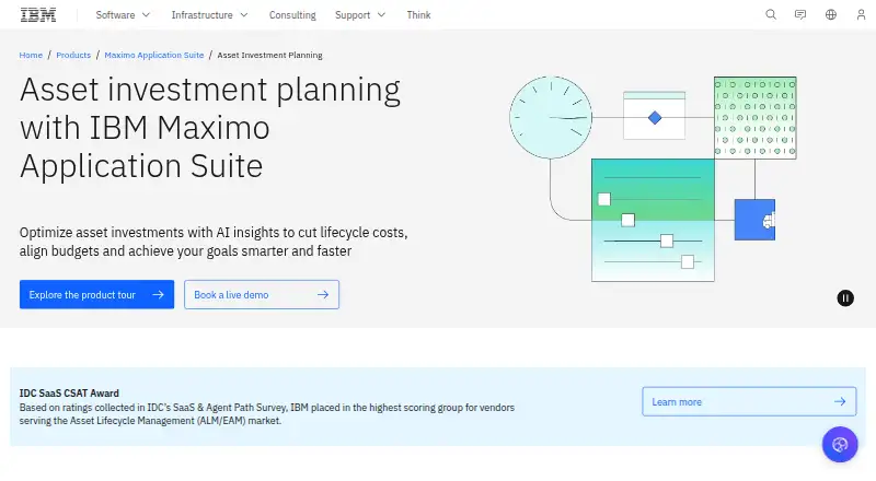 IBM Maximo Real Estate and Facilities's website