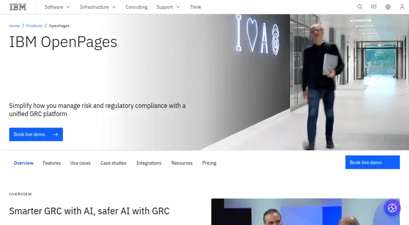 IBM OpenPages's website