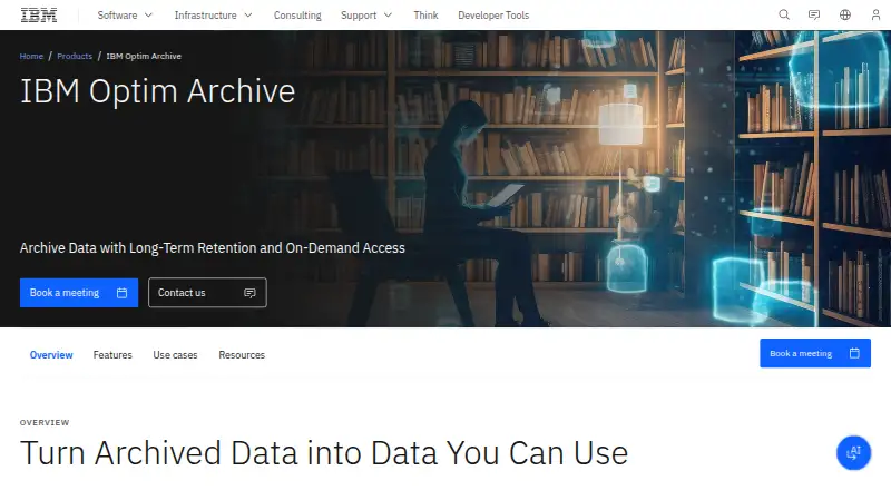 IBM Optim Archive's website