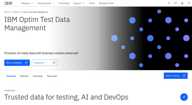 IBM Optim Test Data Management's website