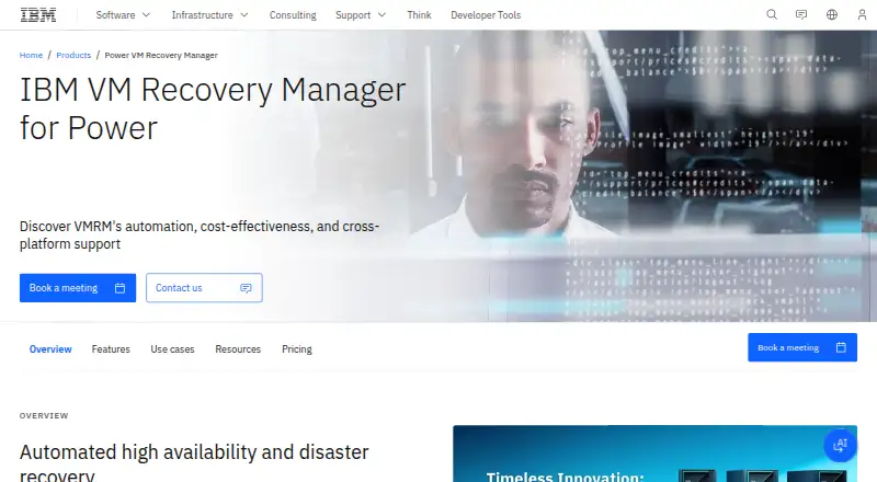 IBM VM Recovery Manager for Power's website