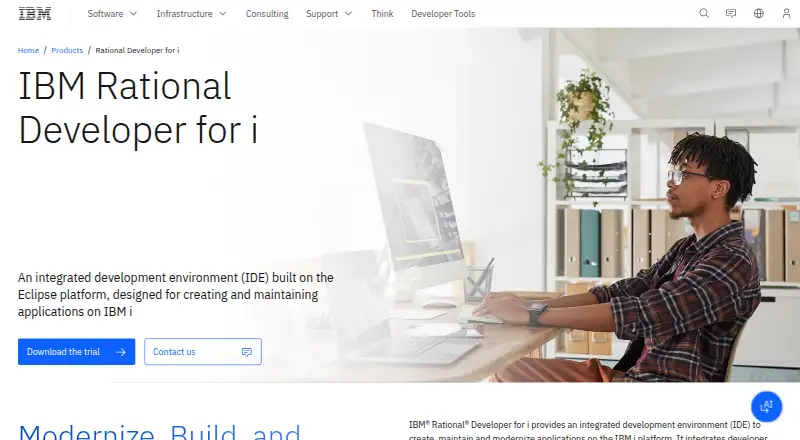 IBM Rational Developer for i's website