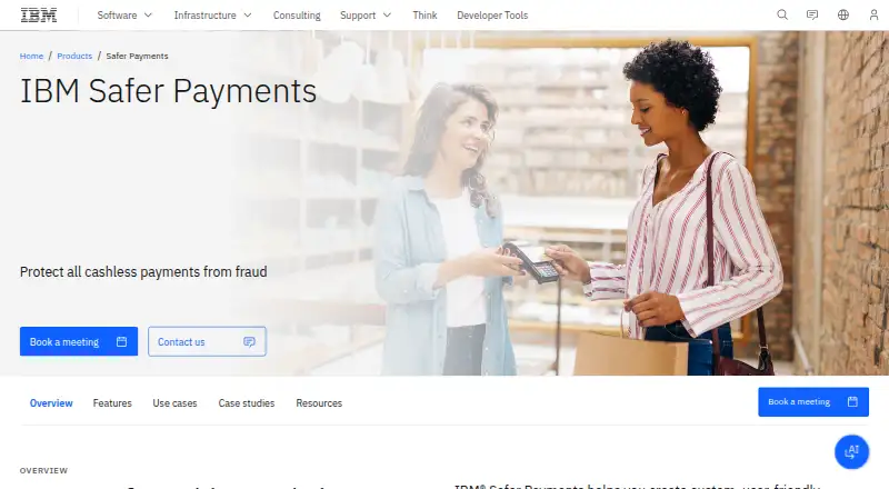 IBM Safer Payments's website