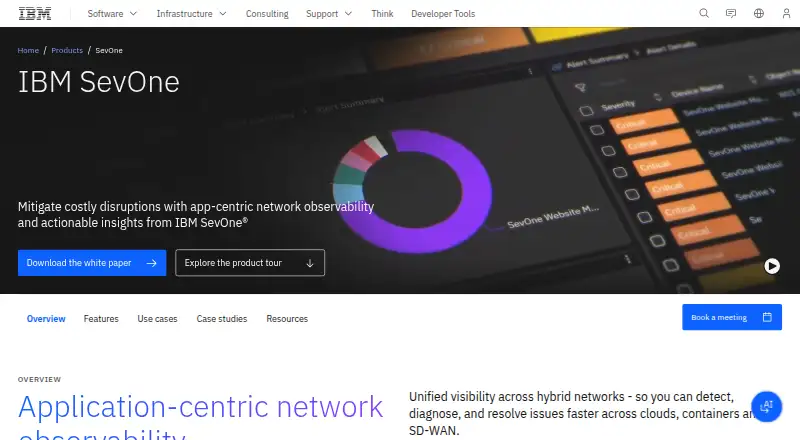 IBM SevOne Network Performance Management's website