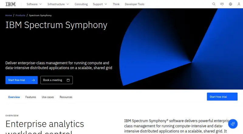 IBM Spectrum Symphony's website