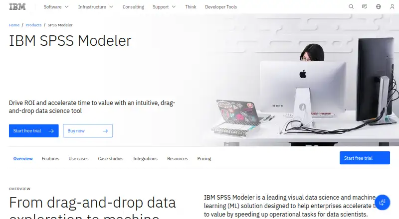 IBM SPSS Modeler's website