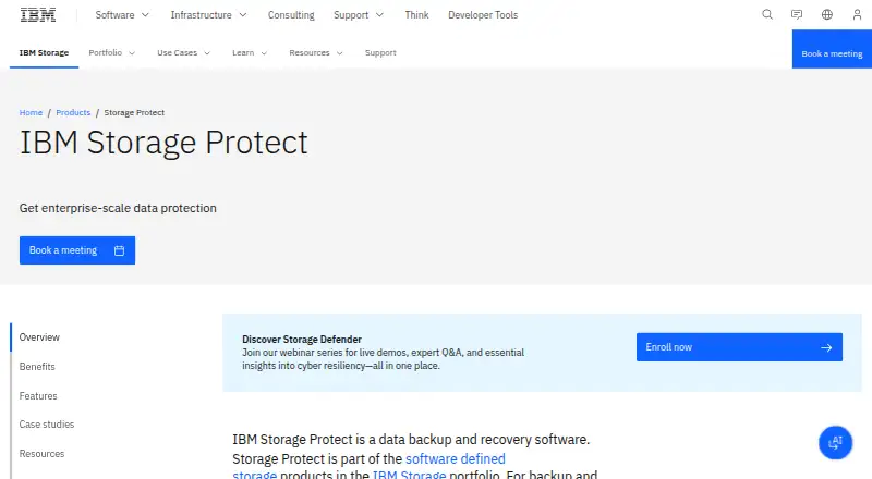 IBM Storage Protect's website