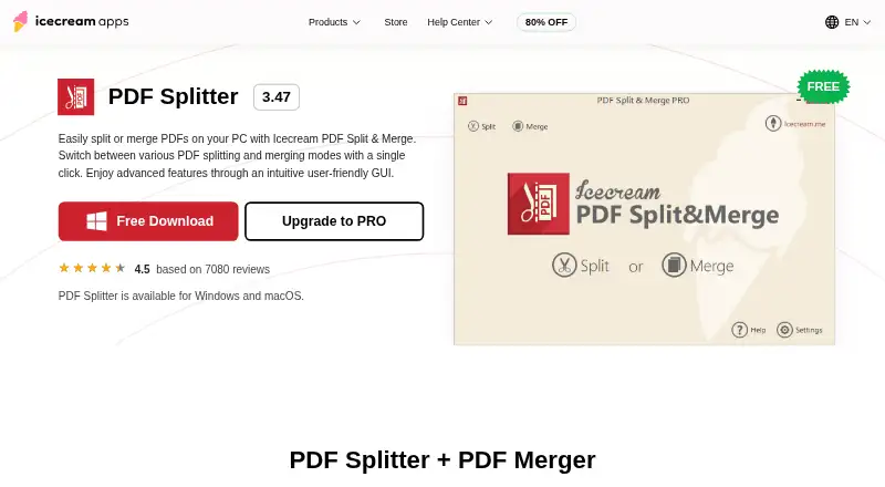 Icecream PDF Split & Merge's website