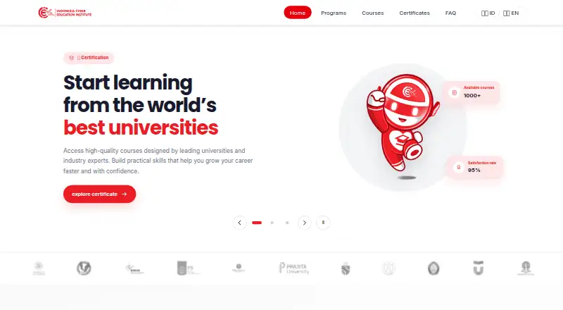 The ICE Institute homepage