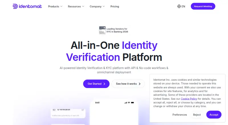 The Identomat homepage