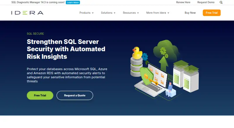 IDERA SQL Secure's website