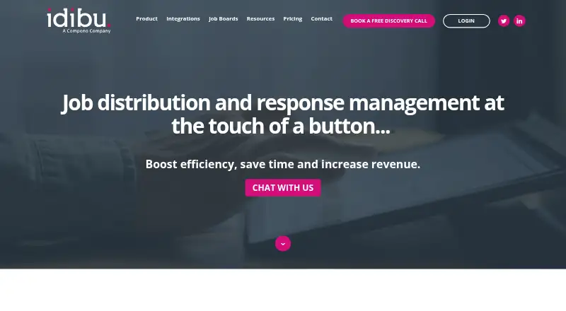 The idibu homepage