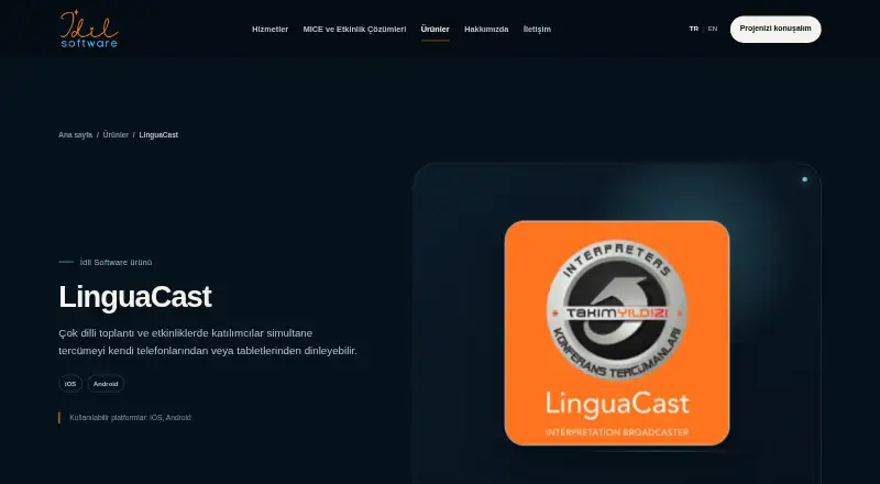 LinguaCast's website