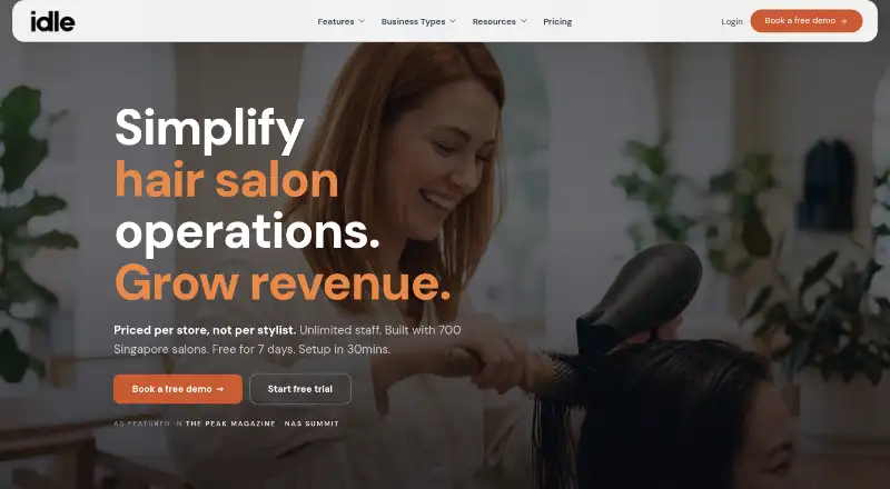 The Idle homepage