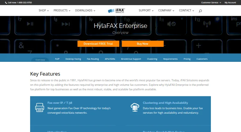 HylaFAX Enterprise's website